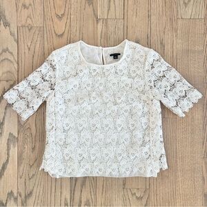 Ann Taylor Women’s Ivory Lace Crop Top Size X-Small
